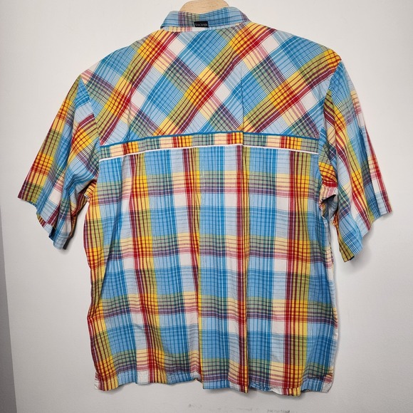 5ive Jungle‎ Shirt Men's Size 3XL Multicolor Plaid Short Sleeve Kings Multicolor - Picture 3 of 7